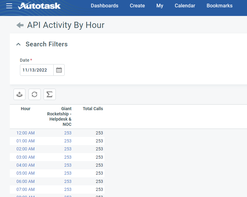 How To Track Rocketship’s Autotask Api Activity › Giant Rocketship, Inc 